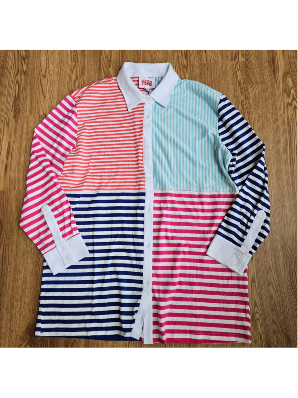Solid & Striped The Oxford Tunic Classic Tshirt Striped Colorblock Oversized